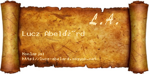 Lucz Abelárd névjegykártya