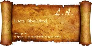 Lucz Abelárd névjegykártya