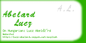 abelard lucz business card